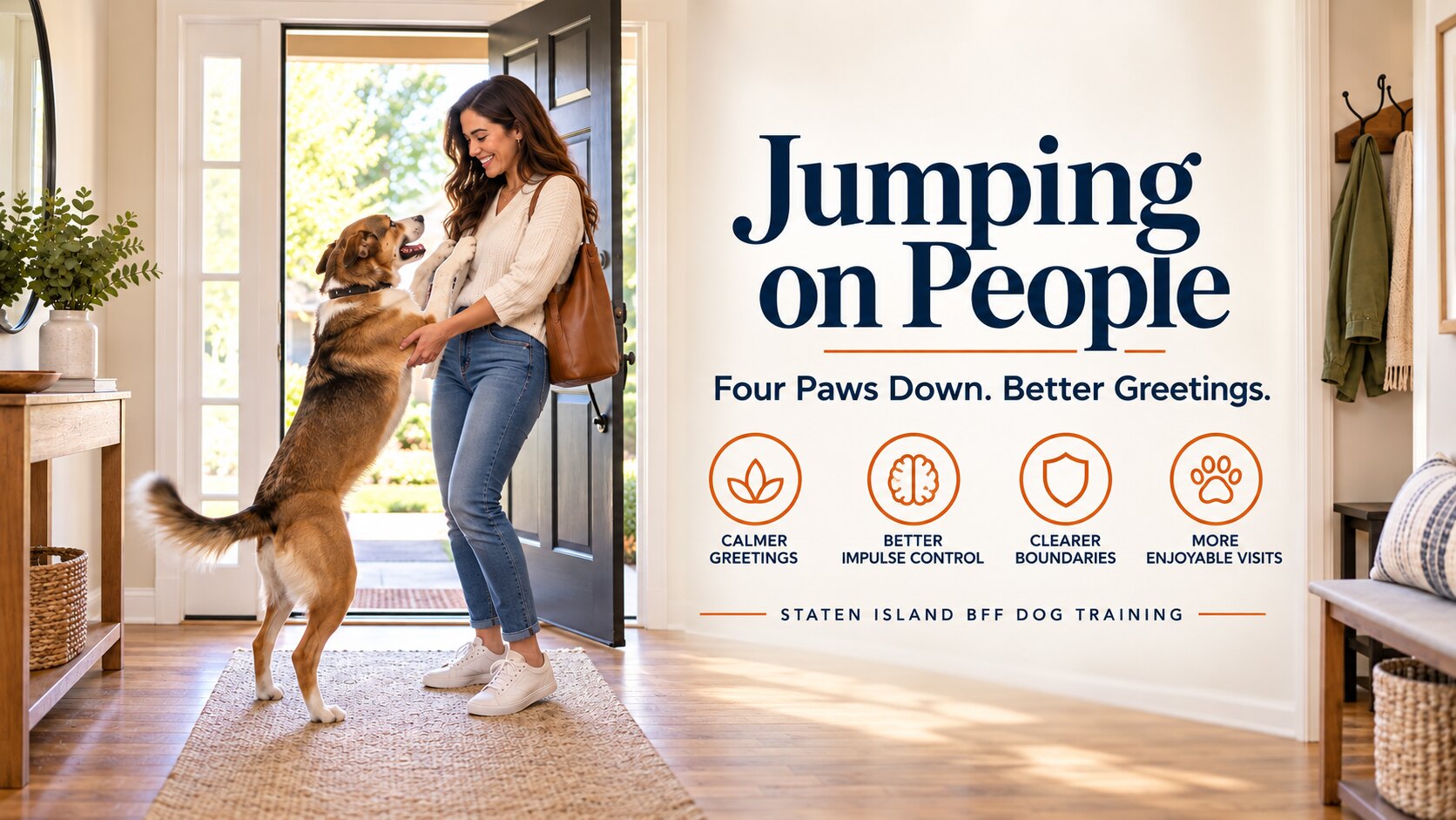 Jumping on People dog training in Staten Island
